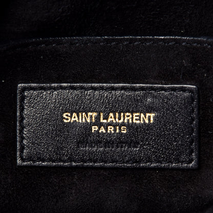 Saint Laurent Metallic Calfskin Y Quilted Small Loulou Monogram Chain Satchel Gold 6 of 9