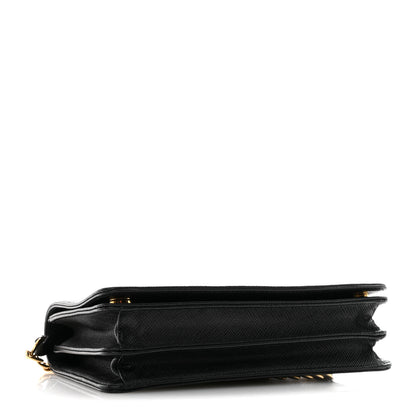Prada Saffiano Lux Chain Wallet Black 4 of 11