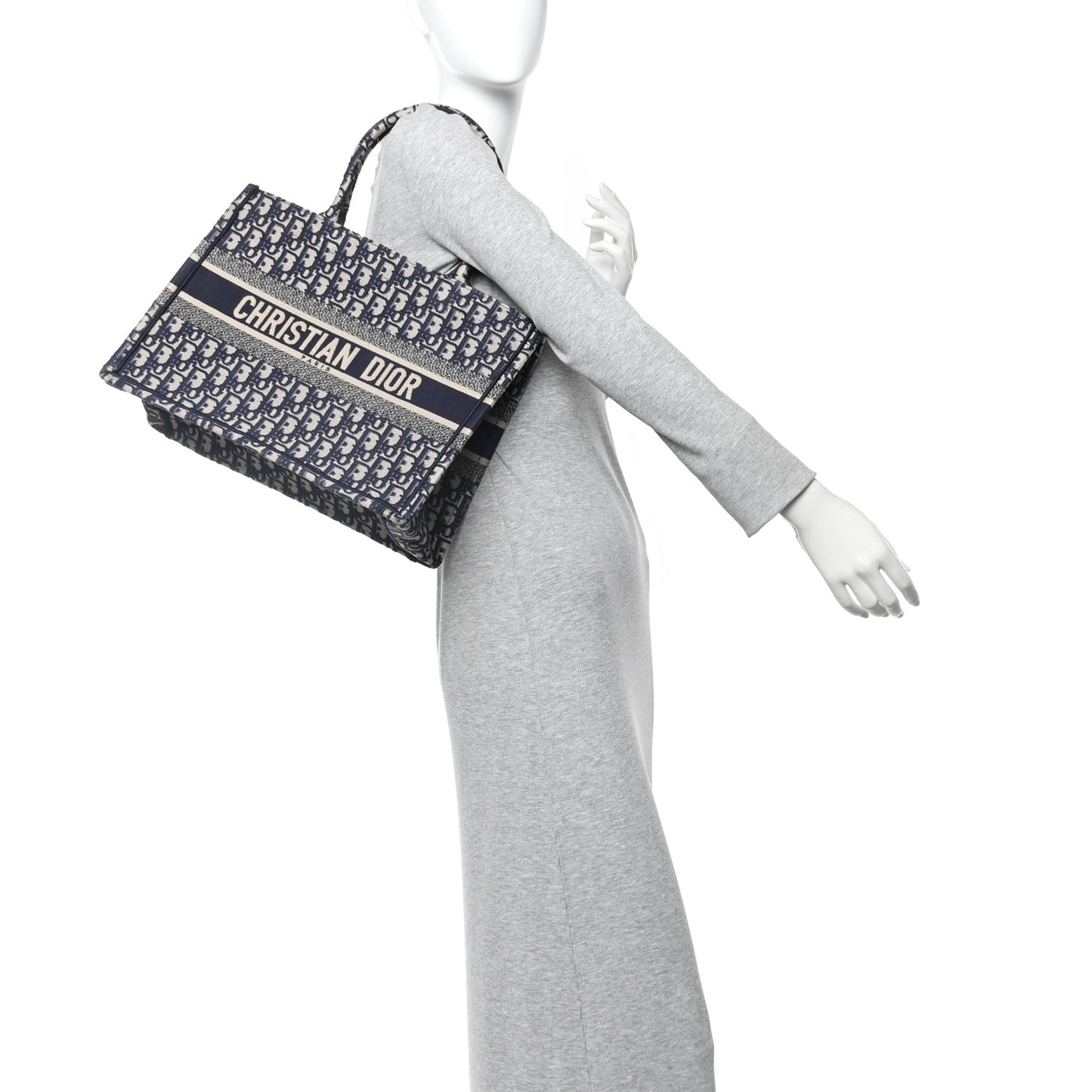 Oblique Medium Book Tote Blue Multicolor