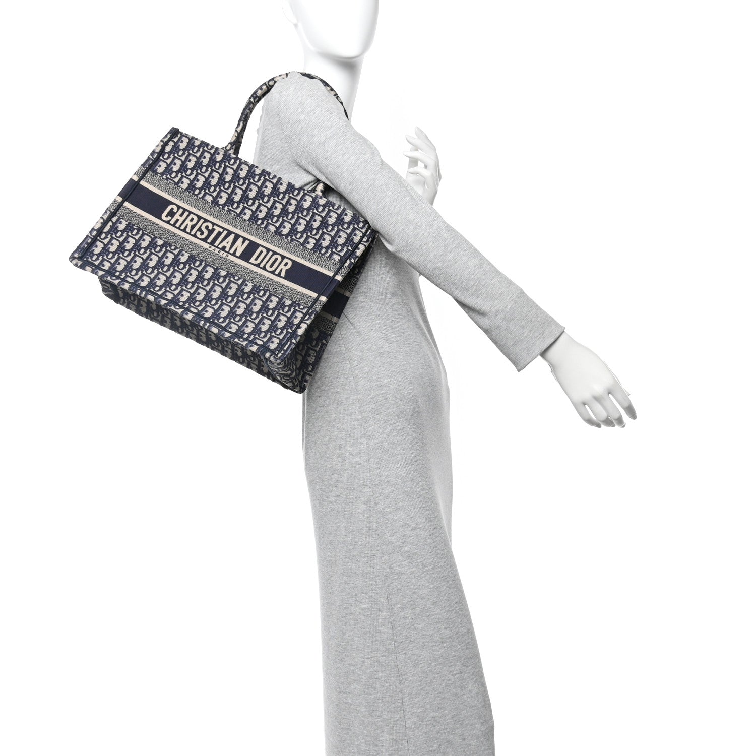 Christian Dior Oblique Medium Book Tote Blue Multicolor 2 of 12