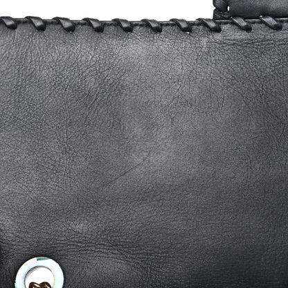 Chanel Suede Calfskin Jumbo Happy Stitch Flap Black 13 of 19