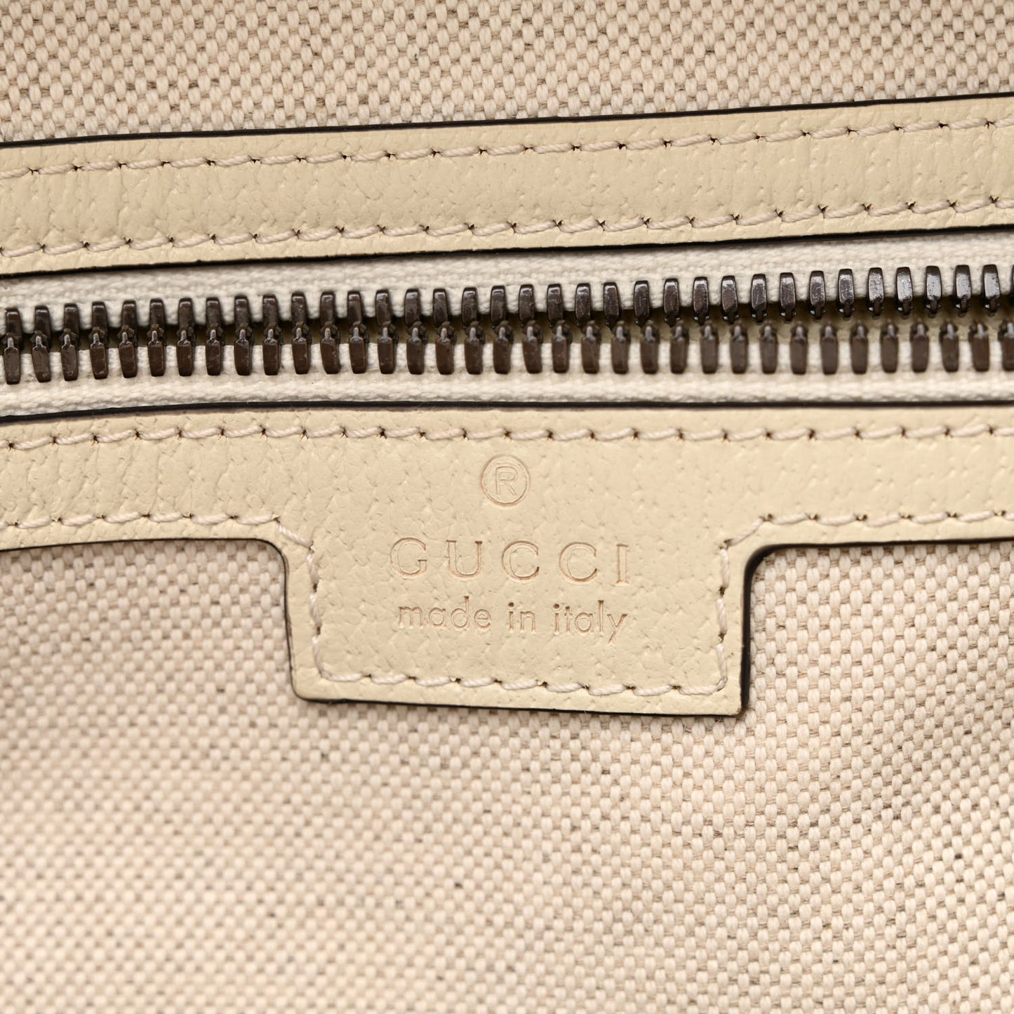 GG Supreme Monogram Textured Calfskin Web Small Ophidia Day Backpack Beige Ebony Mystic White