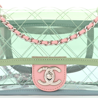 Chanel Lambskin PVC Quilted Mini Coco Splash Flap Blue Green 8 of 11