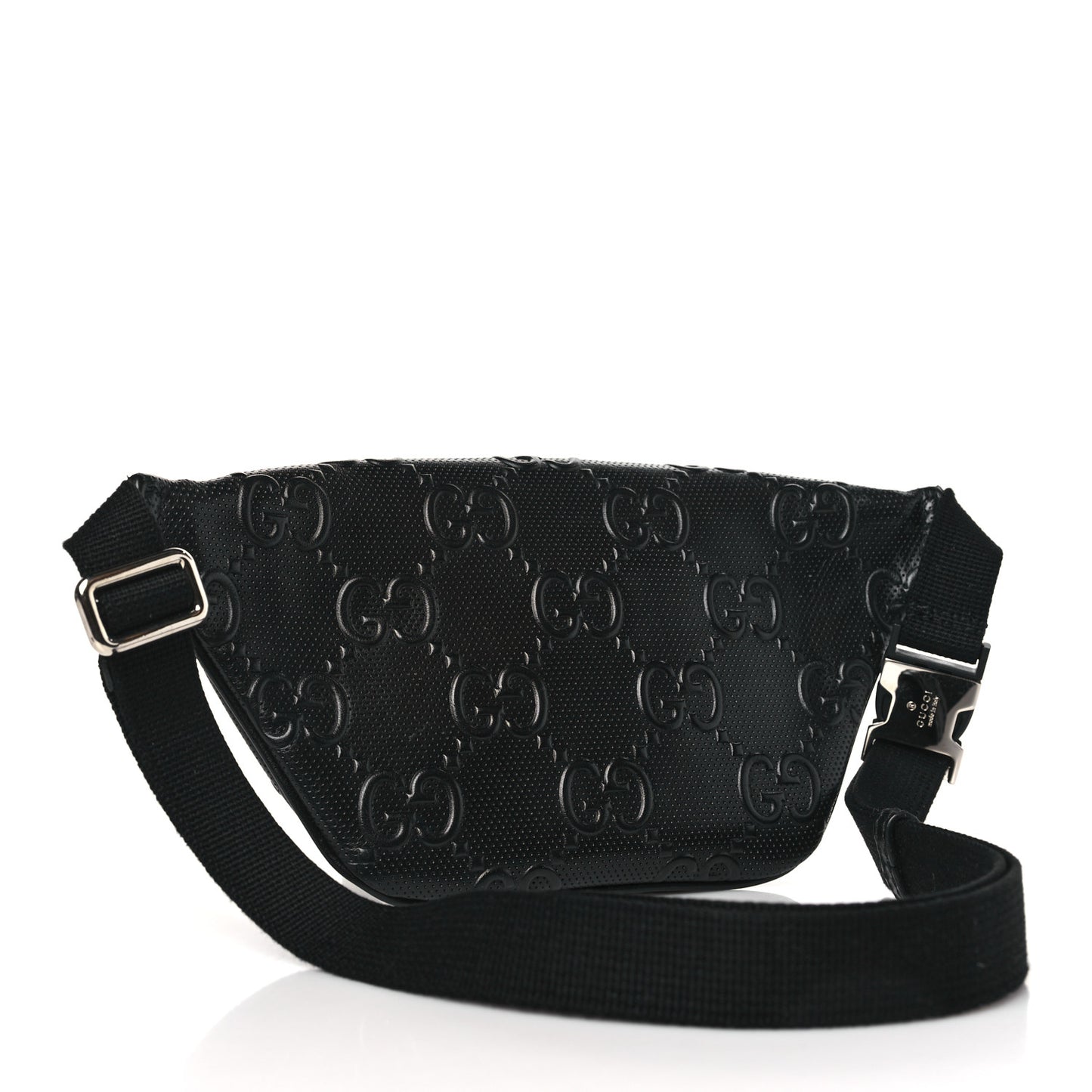 Calfskin GG Tennis Embossed Belt Bag Black