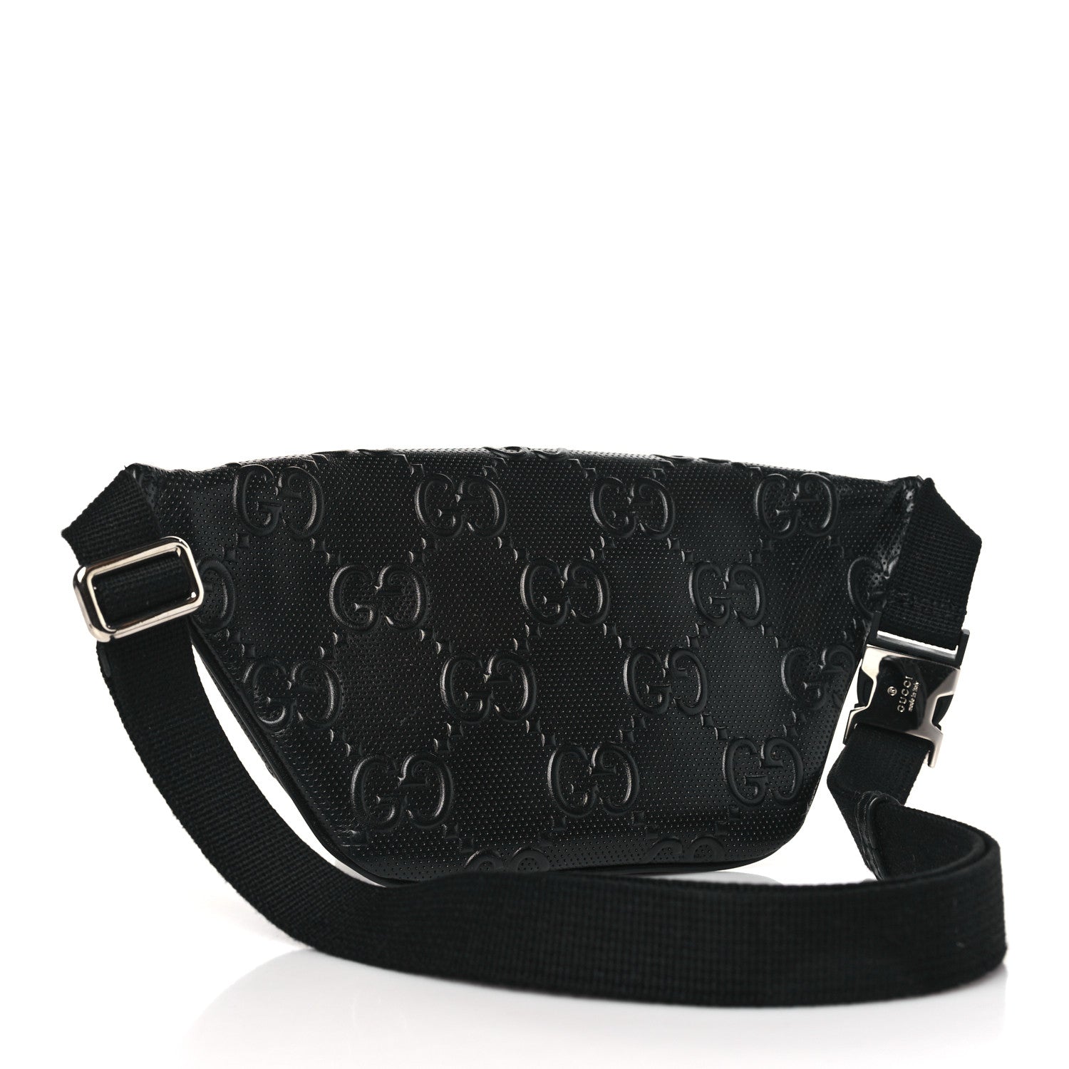 Gucci Calfskin GG Tennis Embossed Belt Bag Black 3 of 9