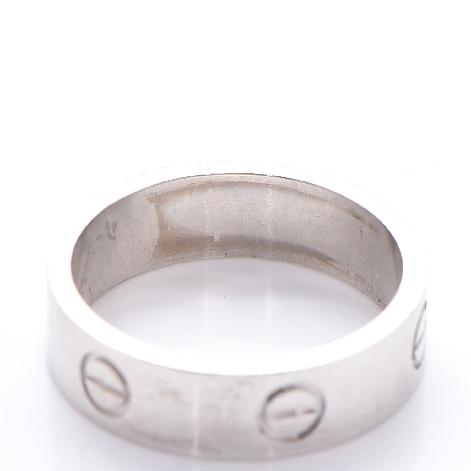 Cartier 18K White Gold 5.5mm LOVE Ring 58 8.25 6 of 8