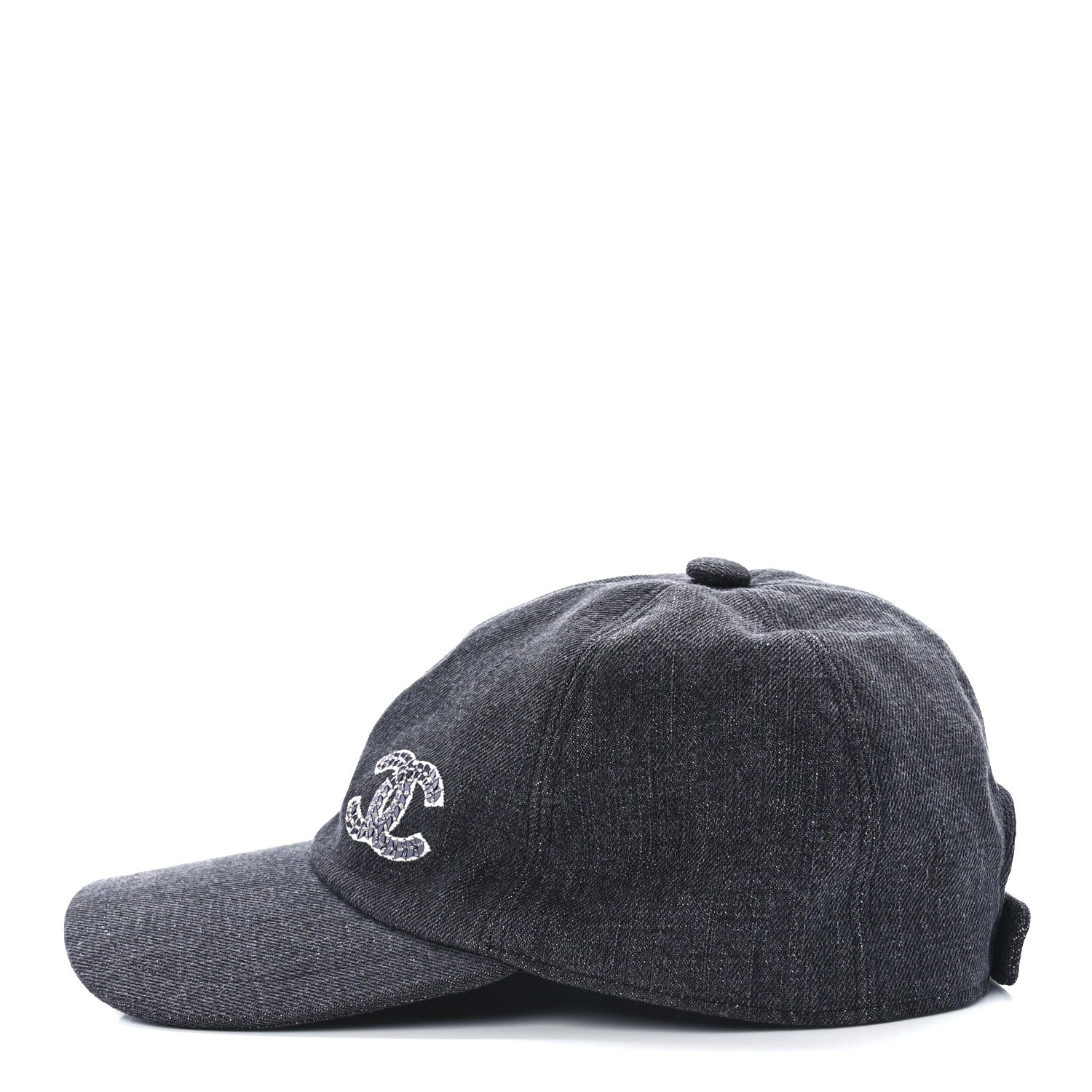 Chanel Cotton Sequin CC Cap Hat Black 3 of 7