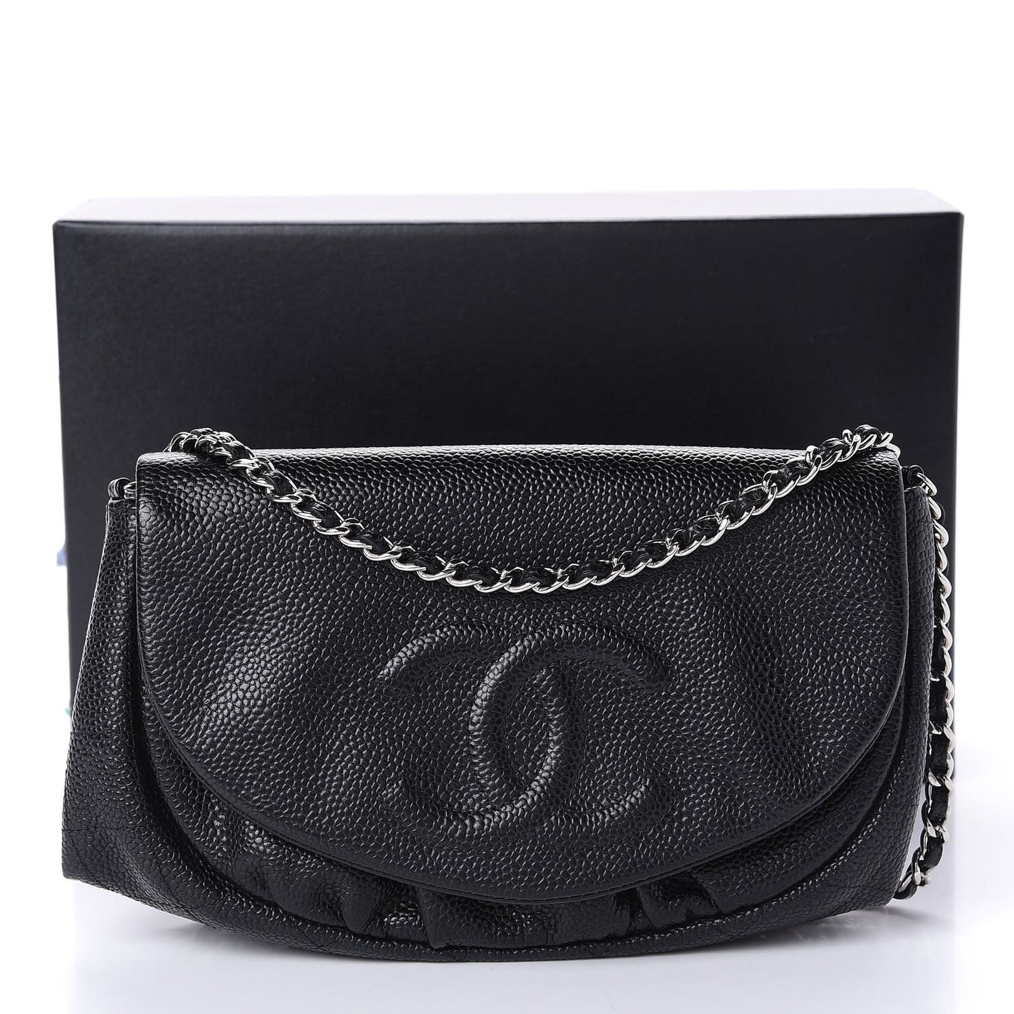 Caviar Half Moon Wallet On Chain WOC Black
