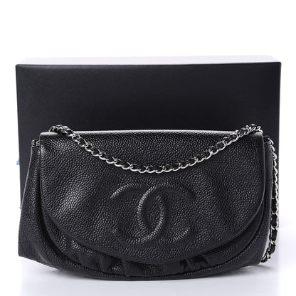 Chanel Caviar Half Moon Wallet On Chain WOC Black 11 of 11