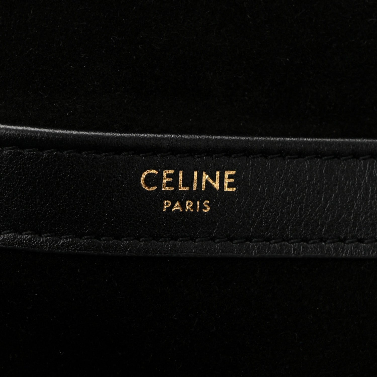 Celine Smooth Calfskin Cuir Triomphe Cabas Drawstring Black 6 of 10