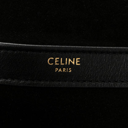 Celine Smooth Calfskin Cuir Triomphe Cabas Drawstring Black 6 of 10