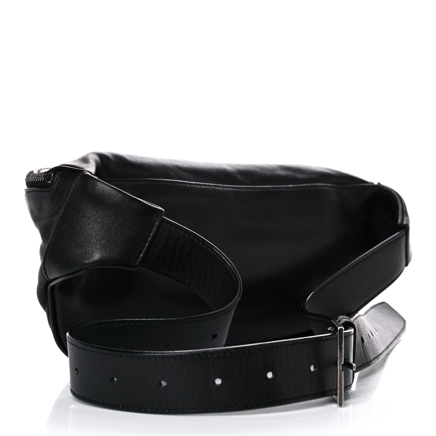 Saint Laurent Calfskin Monogram Belt Bag Black 3 of 18