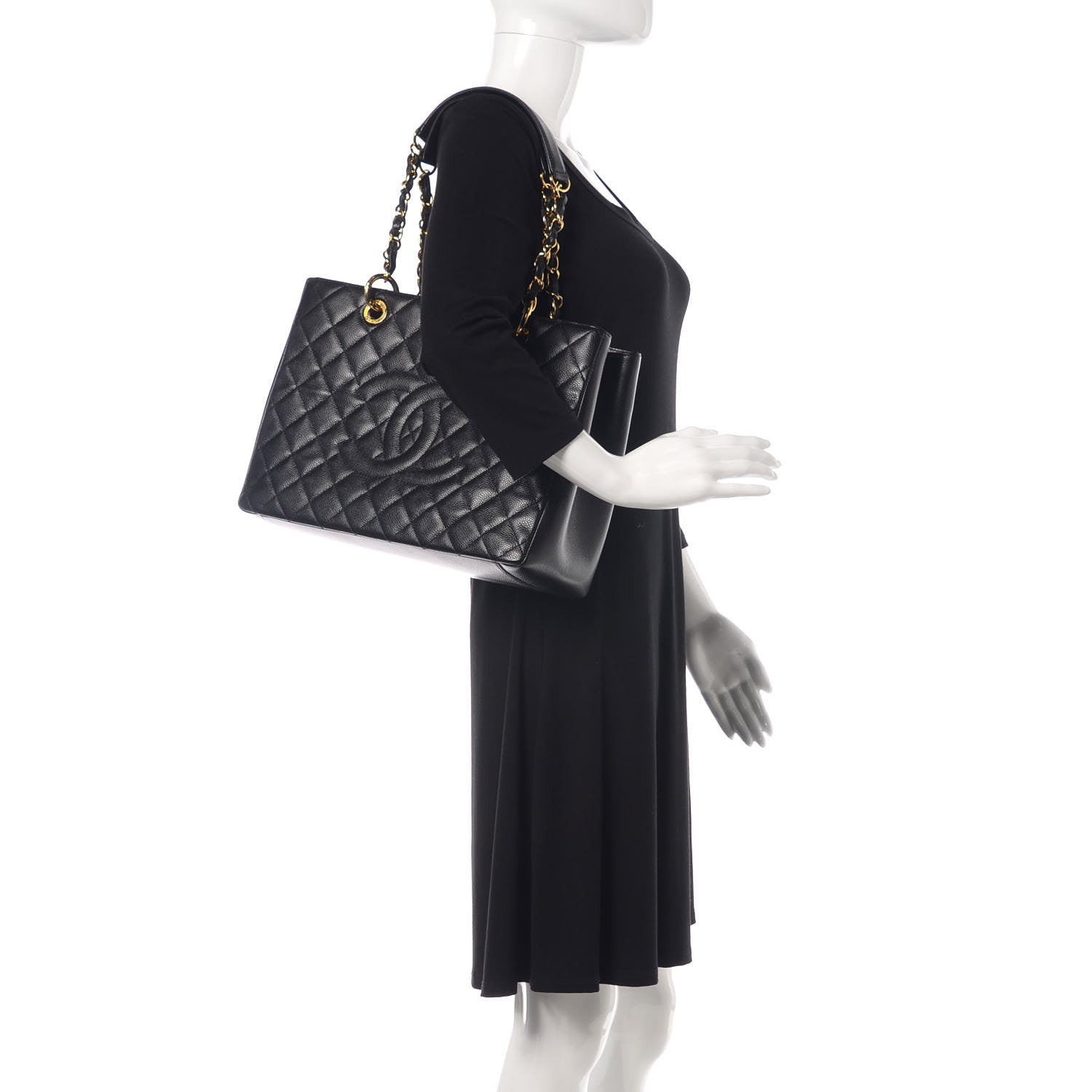 Chanel Caviar Quilted Grand Shopping Tote GST Black 2 of 11