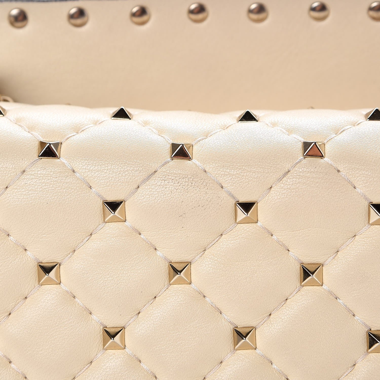 Valentino Garavani Nappa Medium Rockstud Spike Shoulder Bag Light Ivory 9 of 9