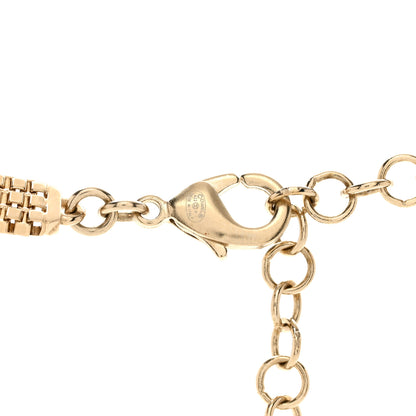 Chanel Metal Chain Link CC Medallion Choker Necklace Gold 4 of 4