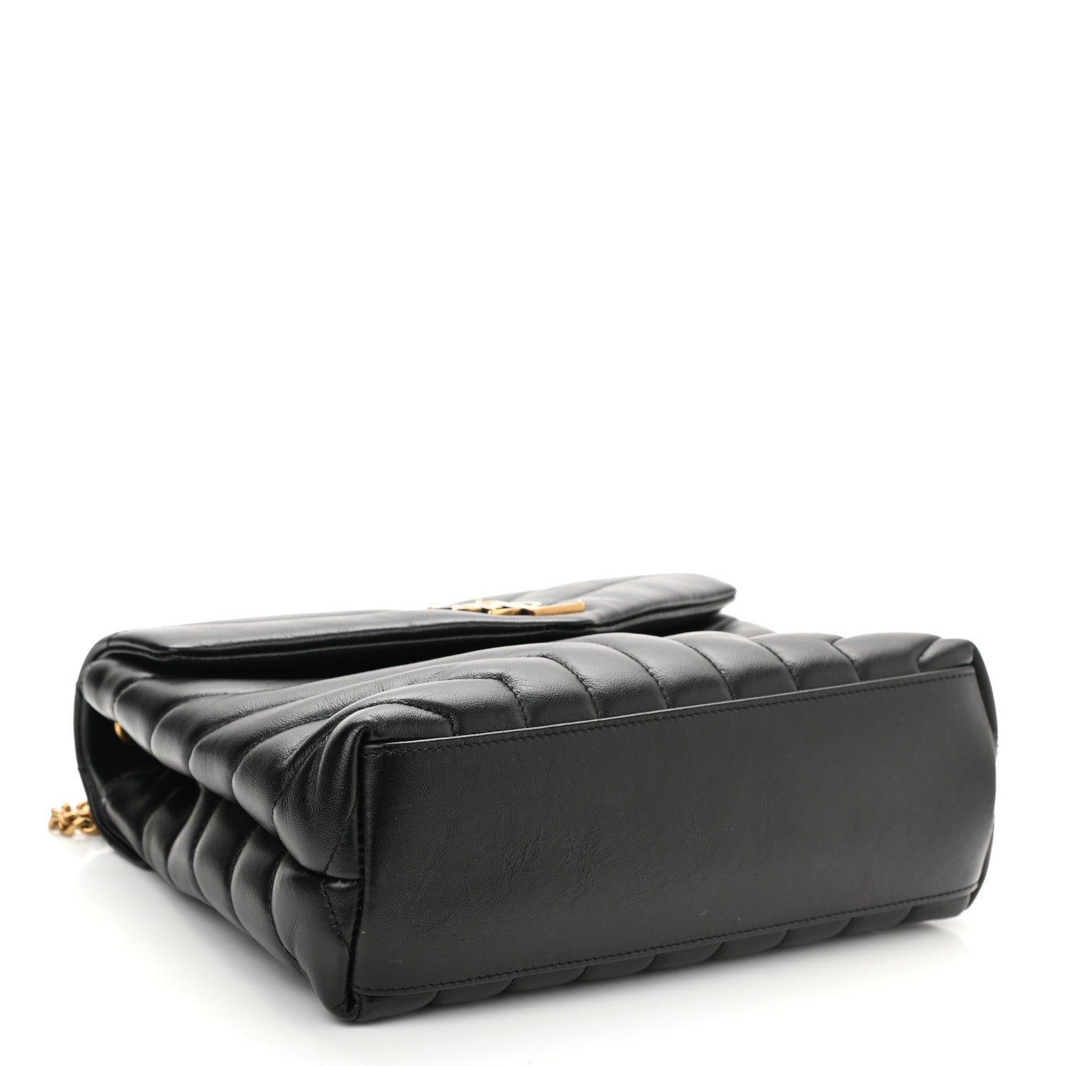 Saint Laurent Calfskin Y Quilted Monogram Small Loulou Chain Satchel Black 4 of 9