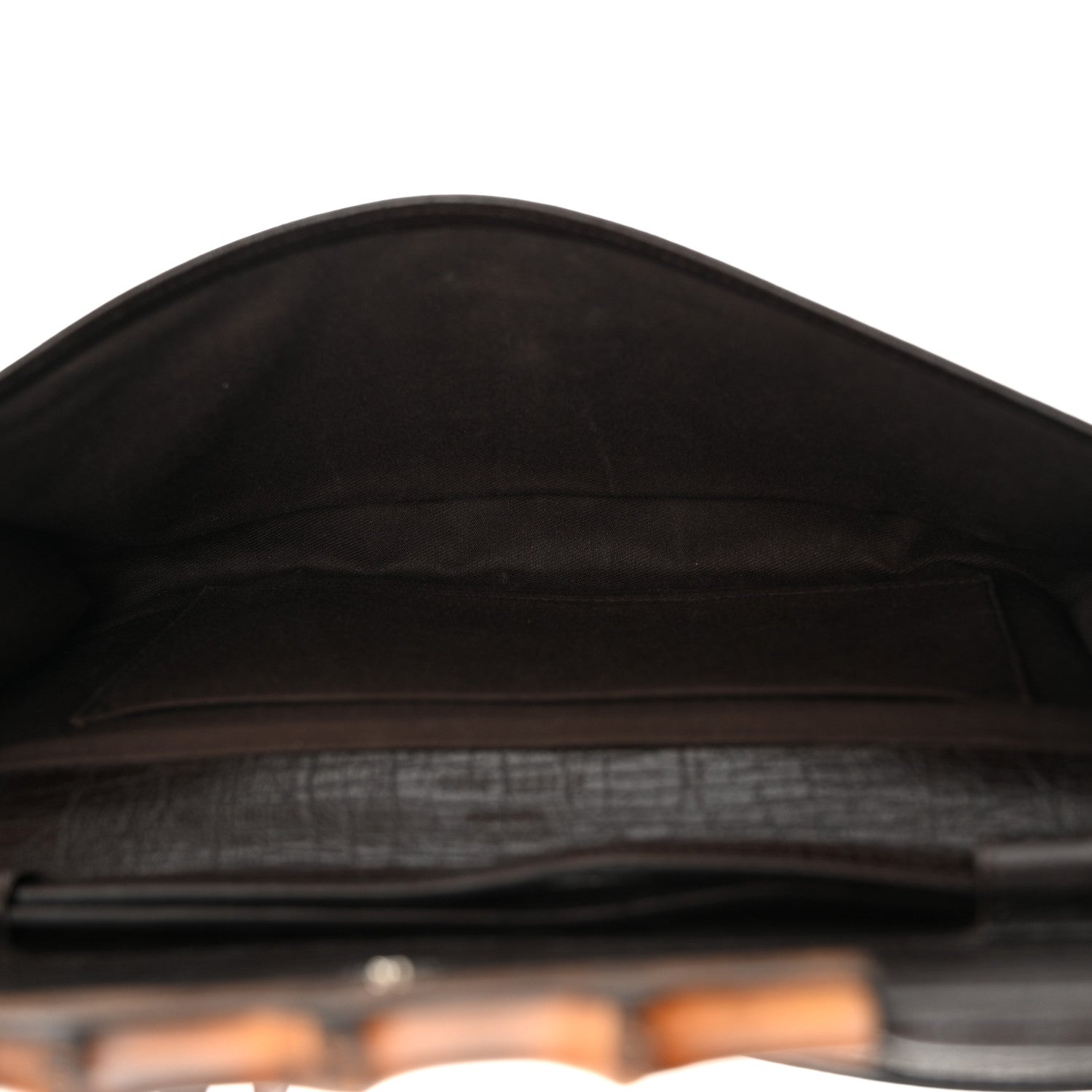 Gucci Monogram Bamboo Bar Clutch Dark Brown 5 of 9