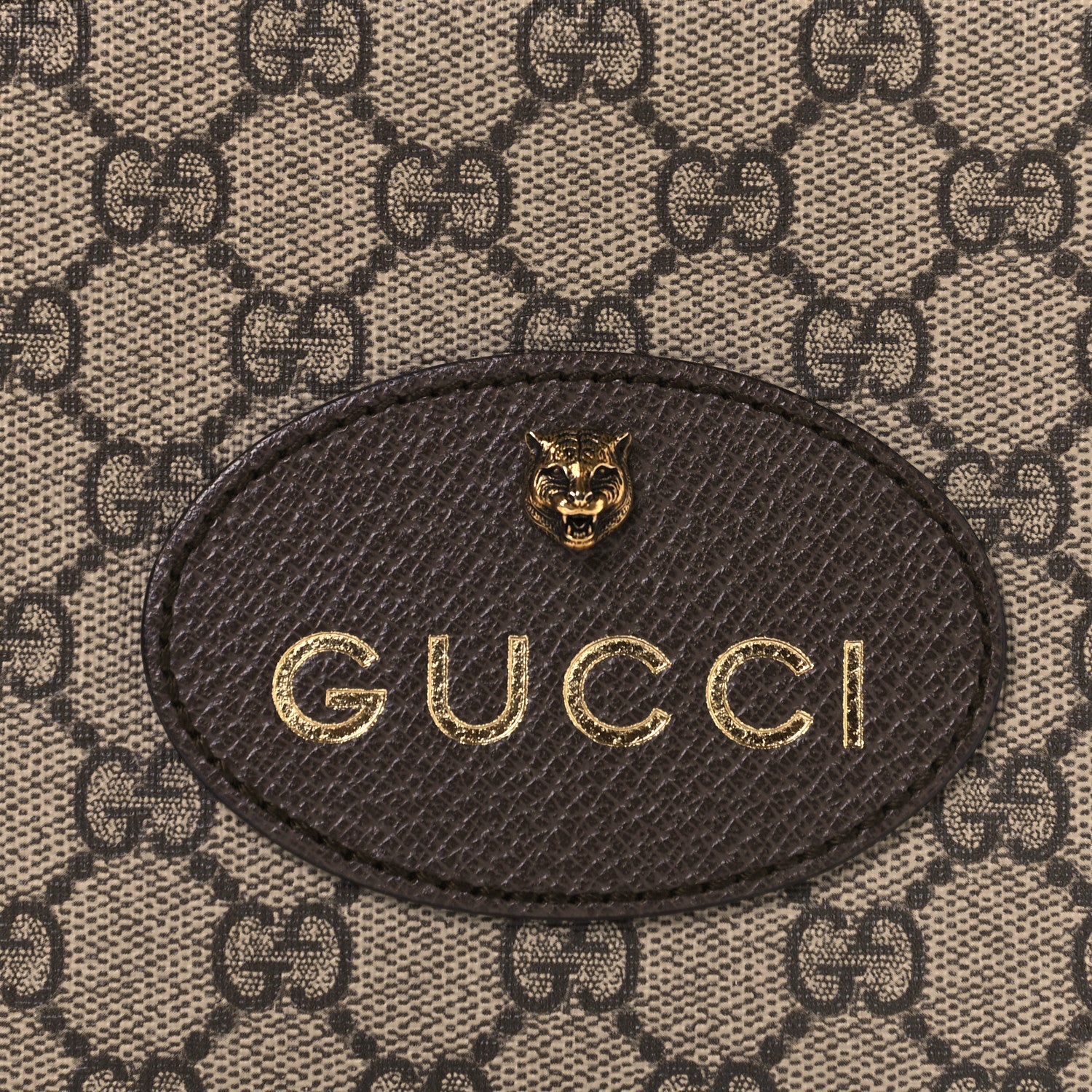 Gucci GG Supreme Monogram Web Neo Vintage Shoulder Bag Beige New Acero Crop 8 of 11