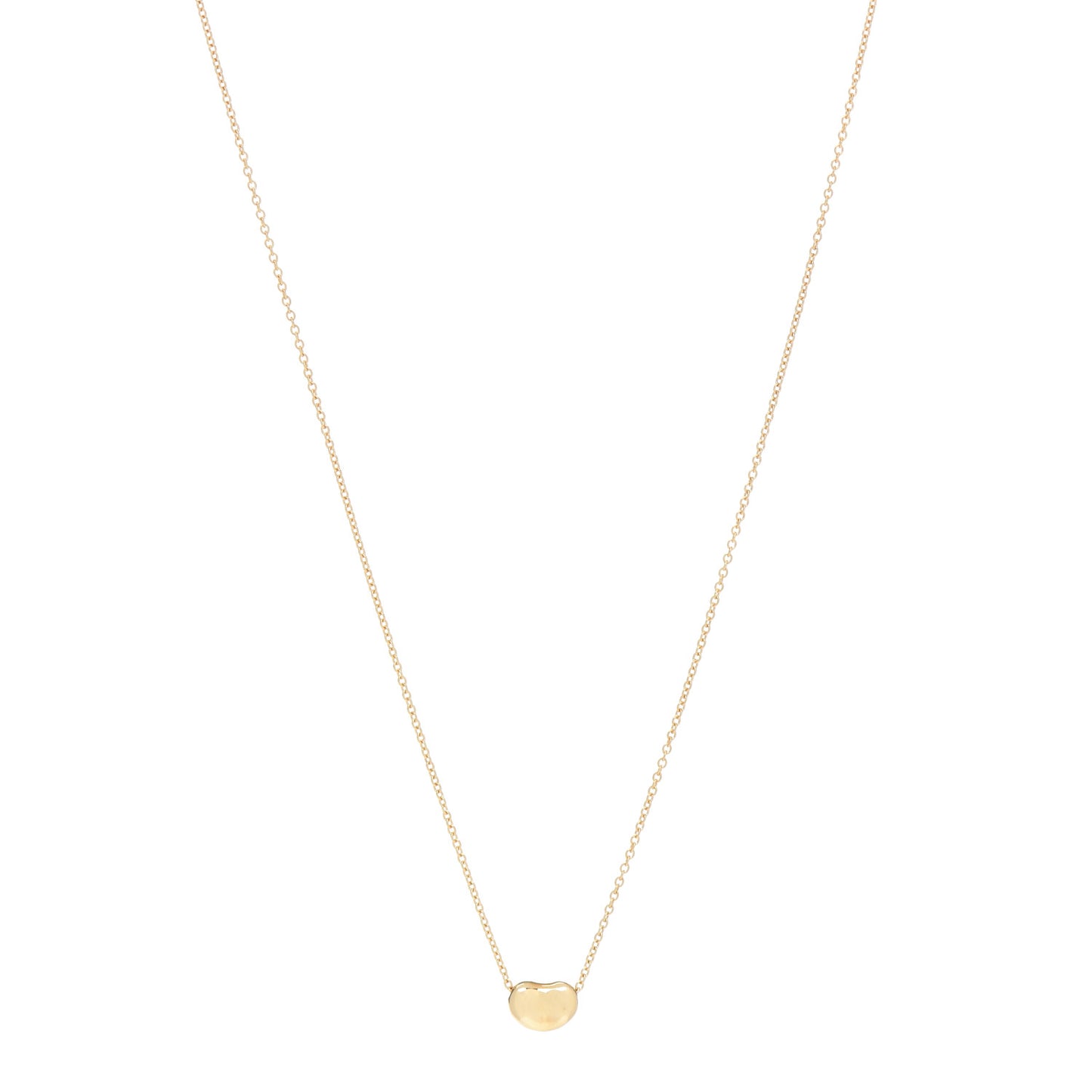 18K Yellow Gold 6.5mm Elsa Peretti Bean Pendant Necklace