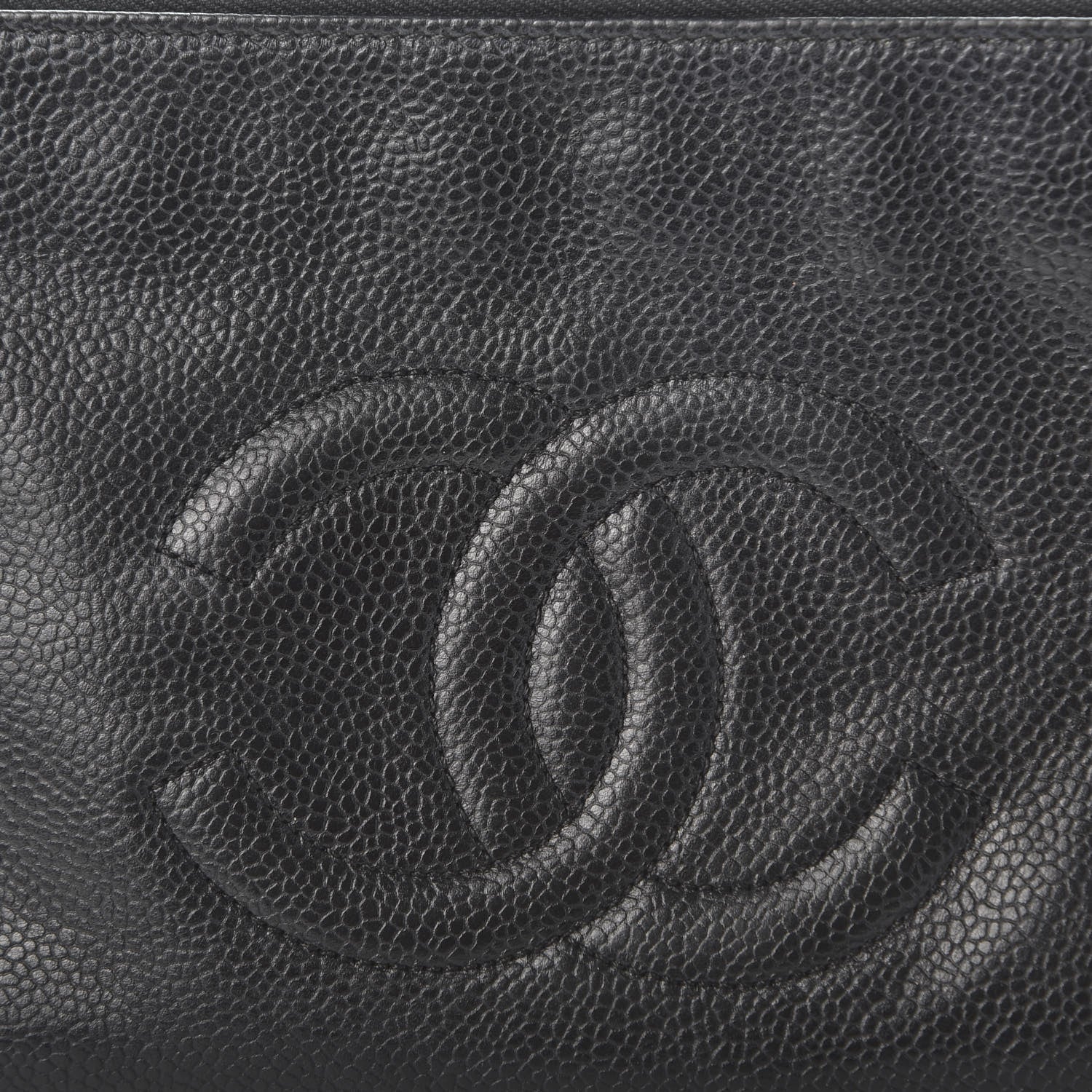 Chanel Caviar Timeless CC Cosmetic Pouch Black 9 of 10