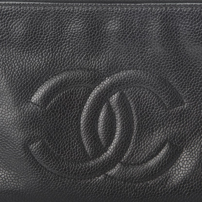 Chanel Caviar Timeless CC Cosmetic Pouch Black 9 of 10