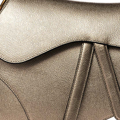 Christian Dior Metallic Grained Calfskin Saddle Bag Gold 8 of 11
