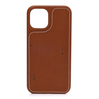 Hermes Barenia Bolduc iPhone 12/12 Pro Case Fauve 1 of 11