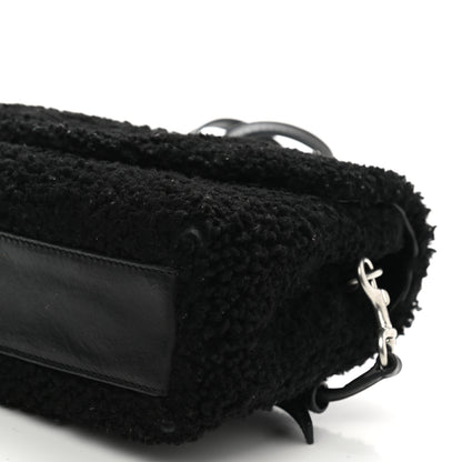 Saint Laurent Shearling Toy Loulou Shoulder Bag Black 11 of 11