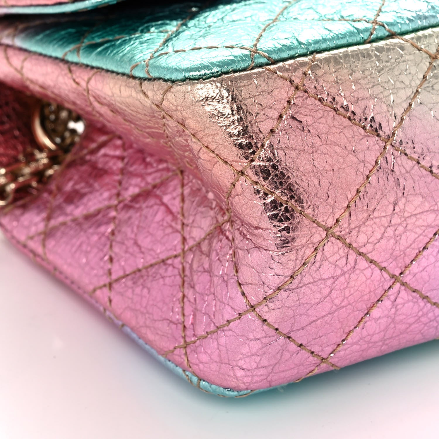 Chanel Metallic Goatskin Quilted Mini 2.55 Reissue Flap Multicolor 8 of 11