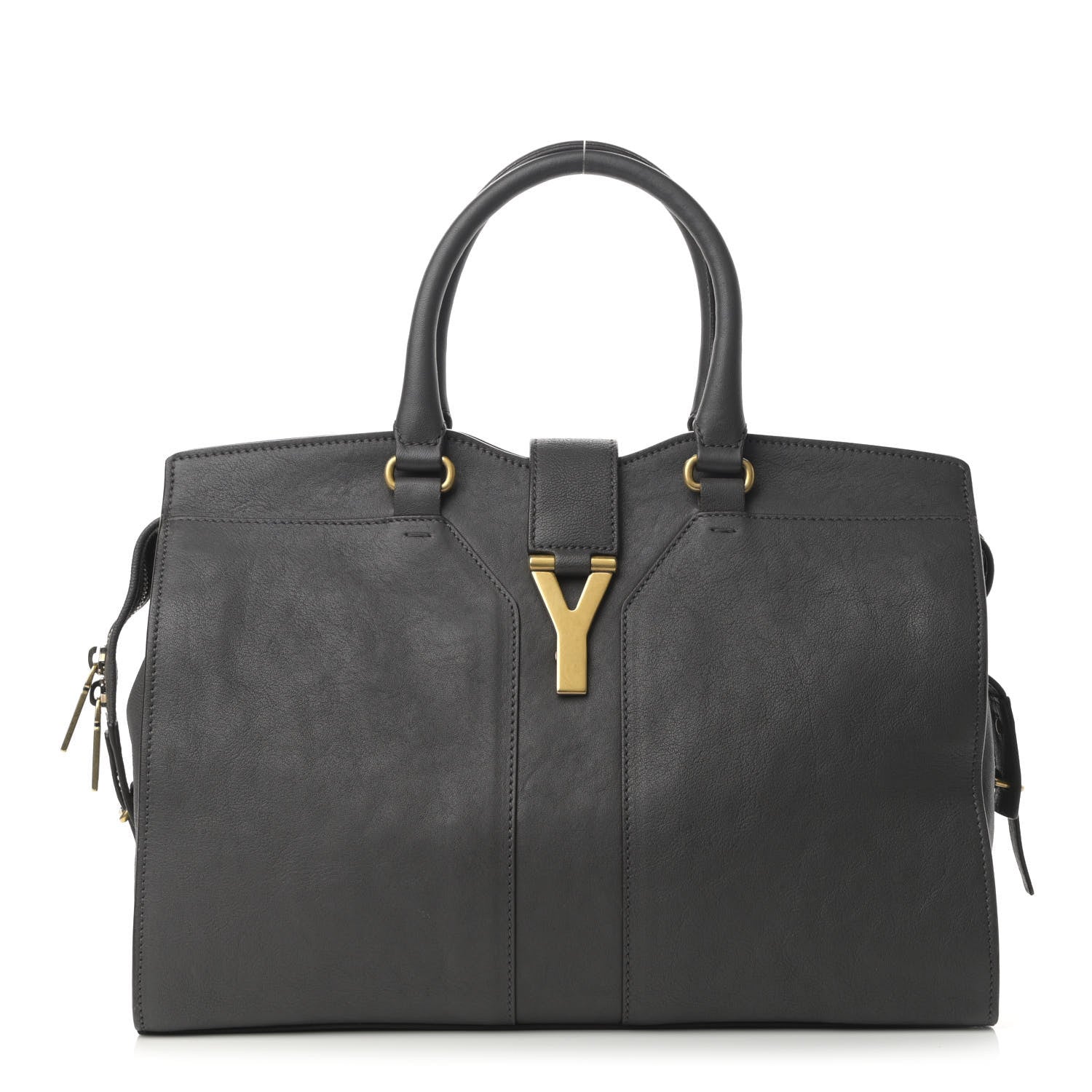 Saint Laurent Sheepskin Medium Cabas ChYc Grey 1 of 13