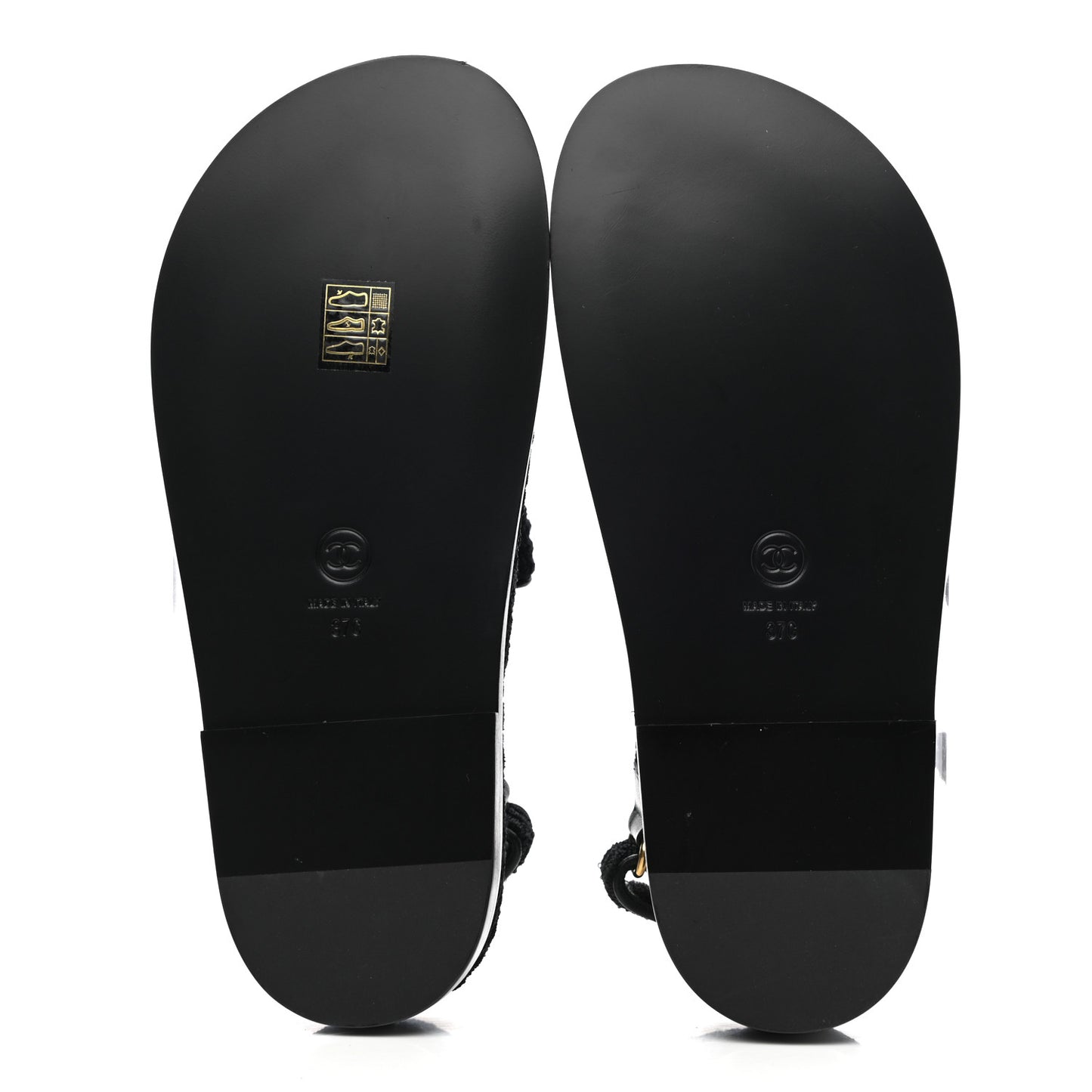 Knit Fabric Velcro Dad Sandals 37 Black