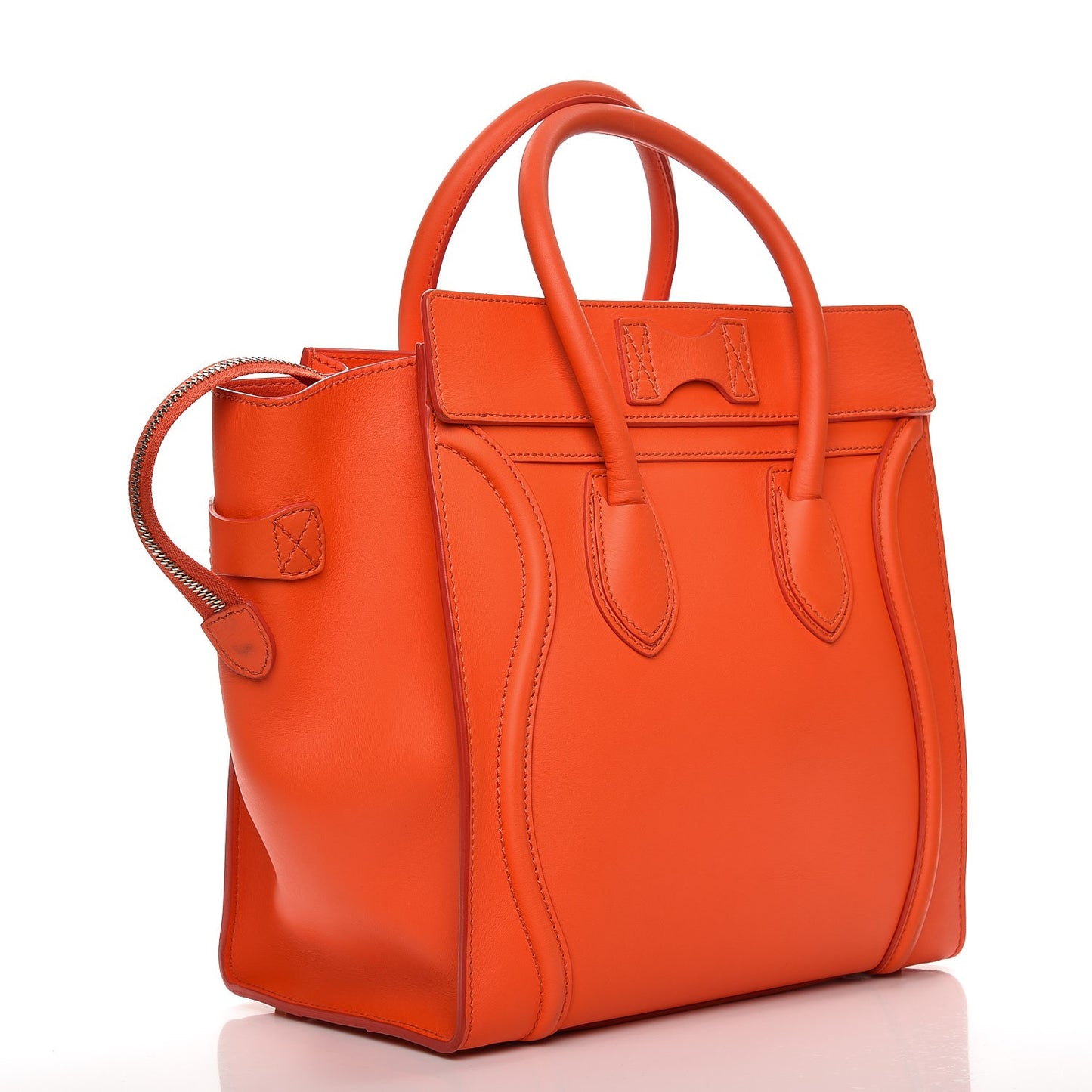 Smooth Calfskin Mini Luggage Bright Orange