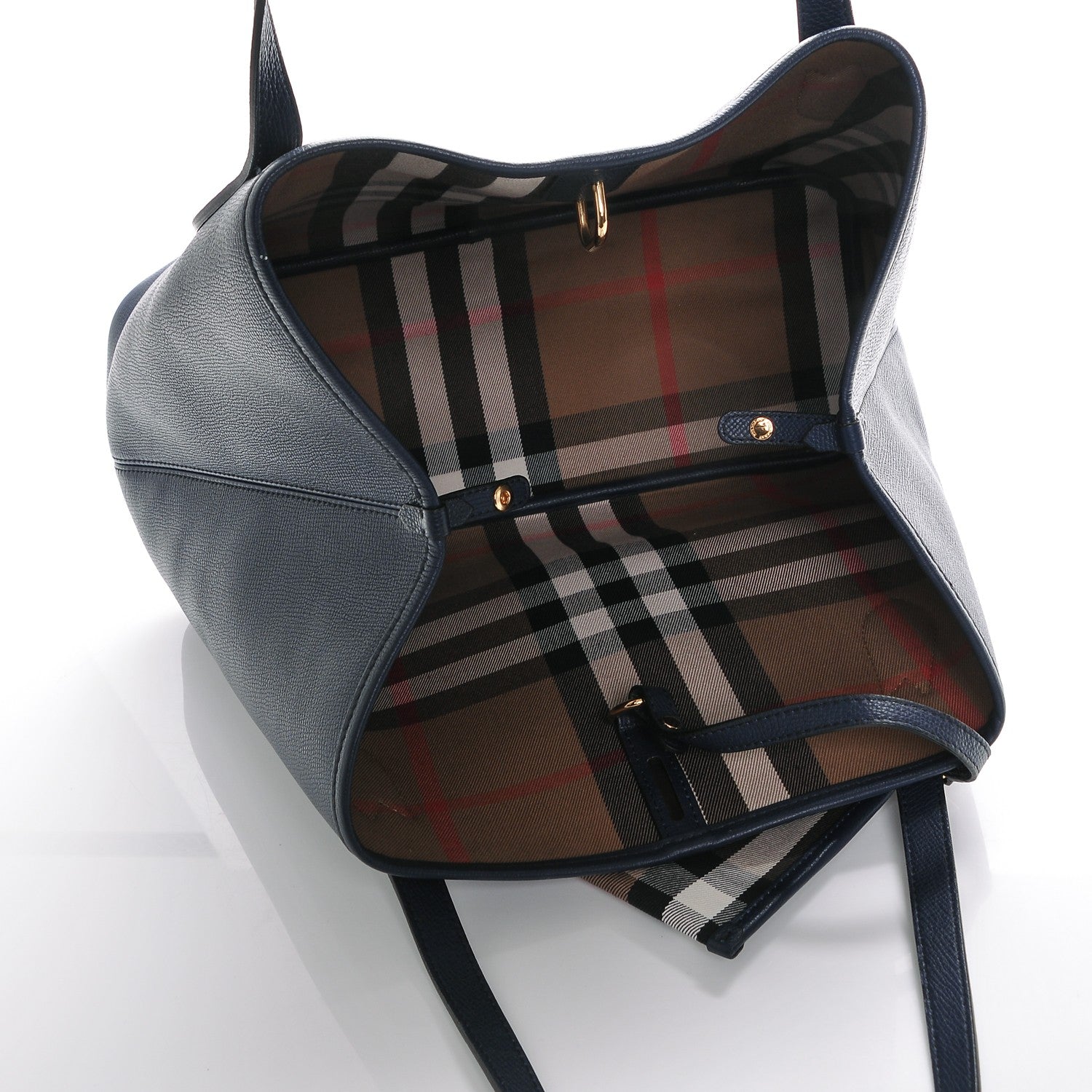 Burberry Grainy Calfskin Medium Honeybrook Tote Navy 5 of 6