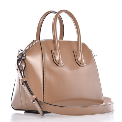 Givenchy Shiny Lord Calfskin Mini Antigona Dark Beige 3 of 11