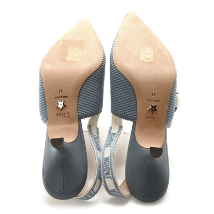 Christian Dior Technical Canvas Ribbon J Adior Slingback 65mm Pumps 41 Bleu Pastel 6 of 10