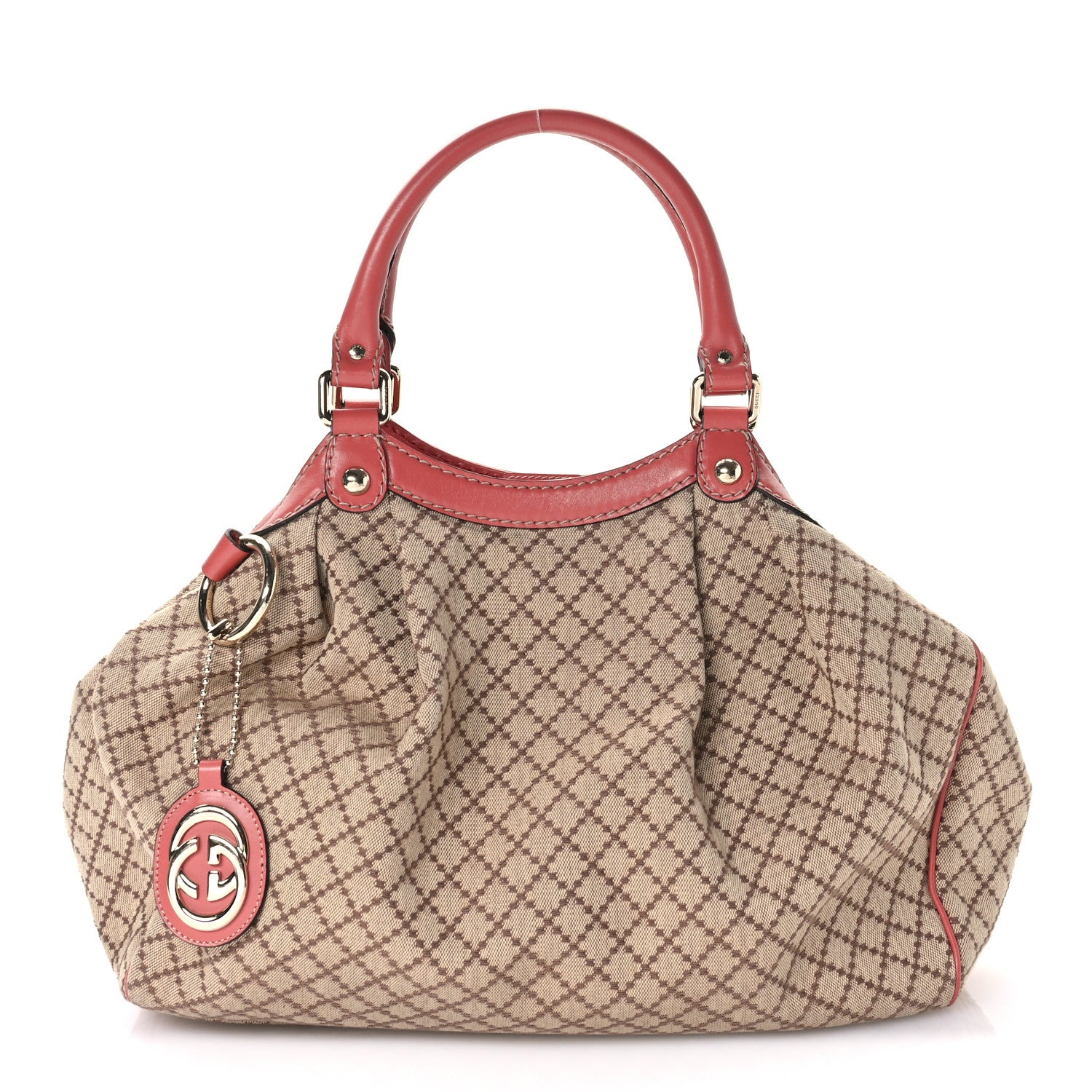 Gucci Monogram Margaux Calfskin Medium Sukey Tote Coral 1 of 11
