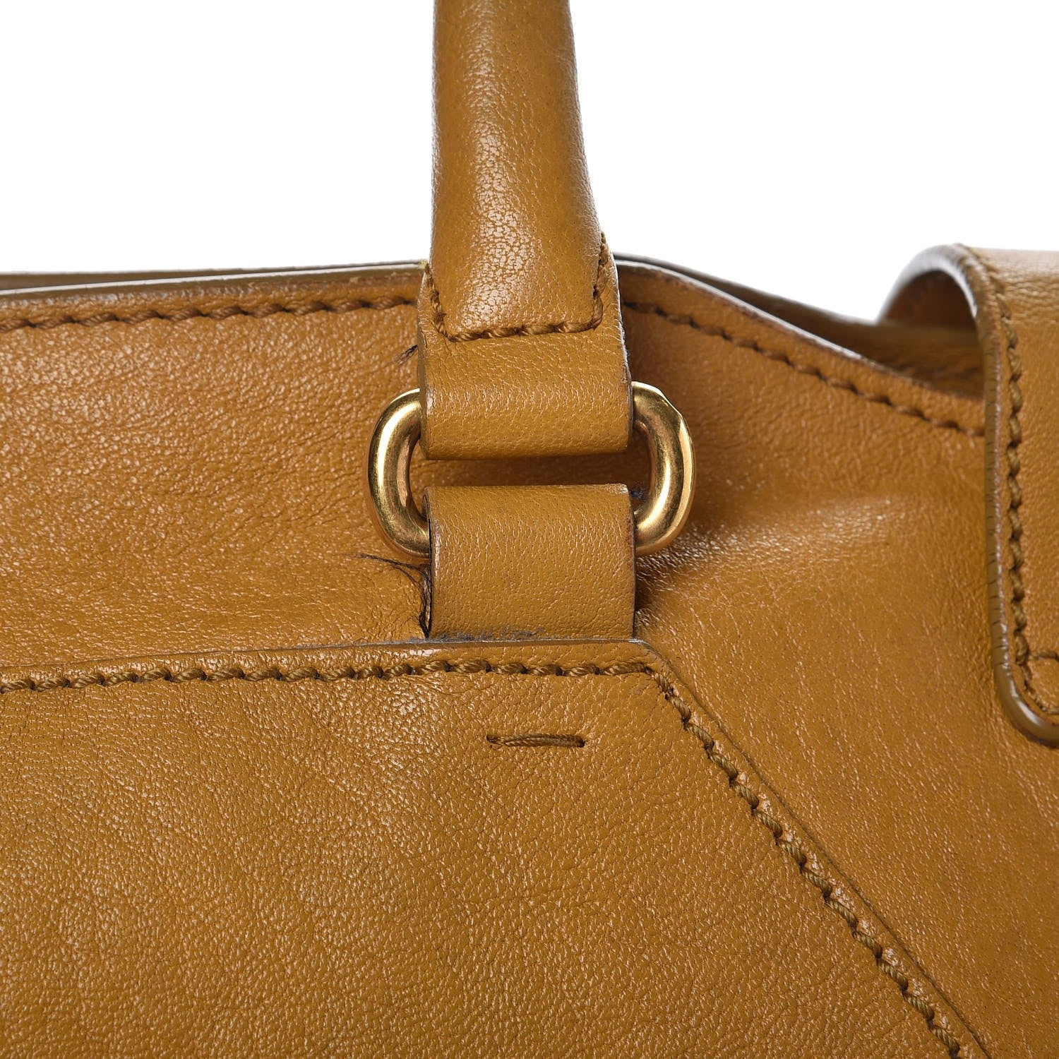 Saint Laurent Sheepskin Medium Cabas ChYc Mustard 13 of 15