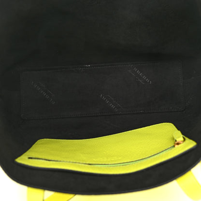 Burberry Grainy Calfskin Remington Tote Neon Yellow 4 of 14