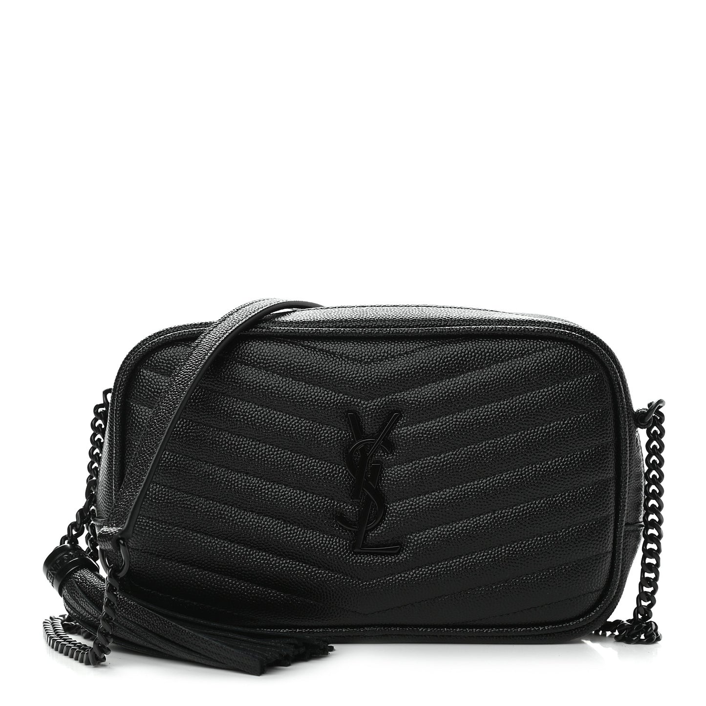 Grain De Poudre Matelasse Monogram Mini Lou Camera Bag Black