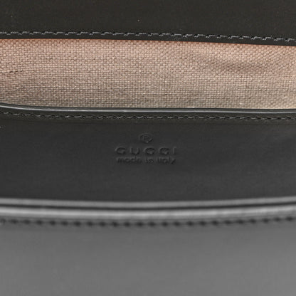 Gucci Charisma Calfskin Gucci Embossed Shoulder Flap Bag Black 6 of 10