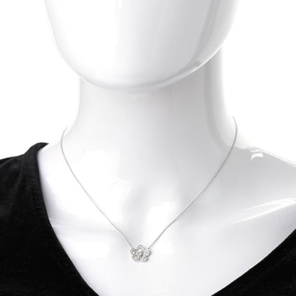 Tiffany Platinum Diamond Small Enchant Flower Pendant Necklace 2 of 5
