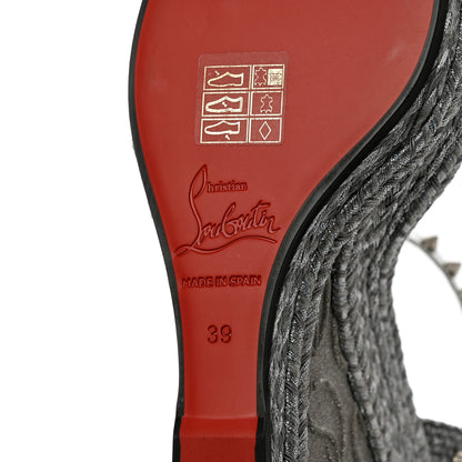 Christian Louboutin Calfskin Madmonica 120 Wedge Sandals 39 Silver 8 of 13