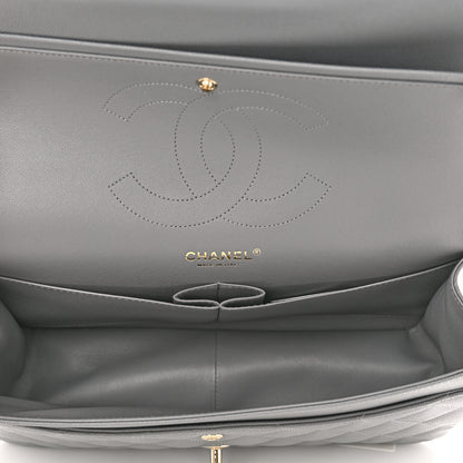 Chanel Caviar Quilted Jumbo Double Flap Grey 5 of 10