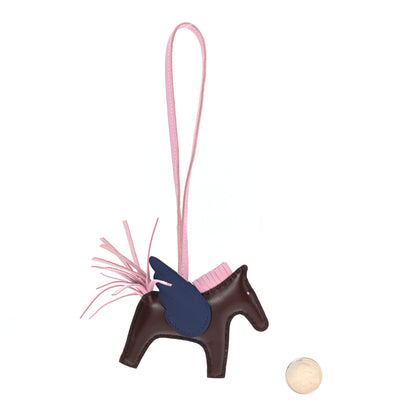 Hermes Milo Lambskin Grigri Rodeo Pegase Horse Bag Charm Rouge Sellie Mauve Sylvestre Bleu Saphir 2 of 4