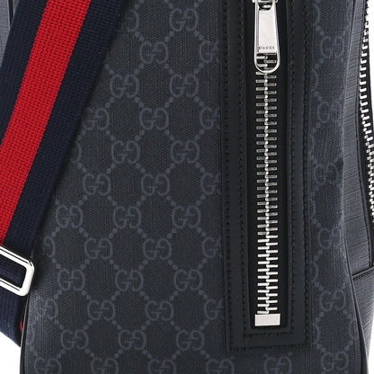 Gucci GG Supreme Monogram Web Belt Bag Black Grey 7 of 10