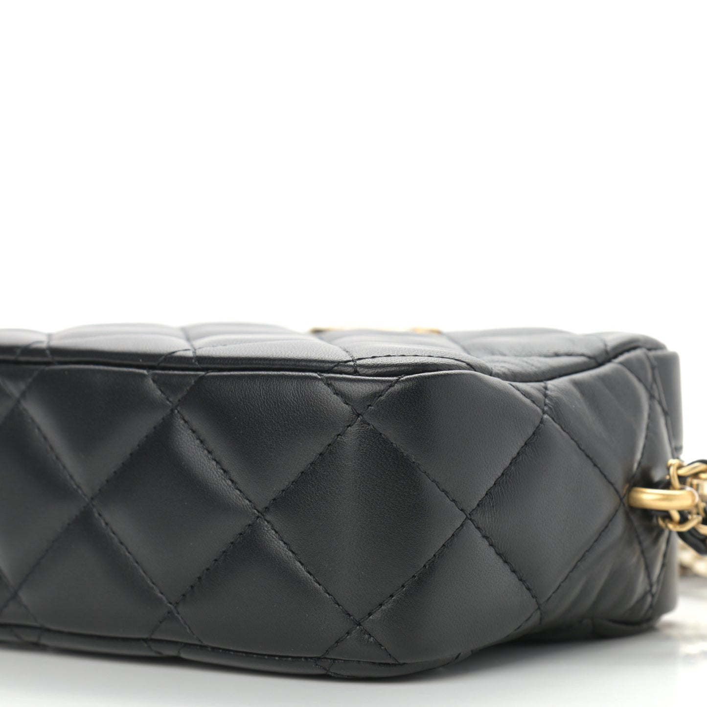 Lambskin Quilted Mini My Perfect Camera Case Black