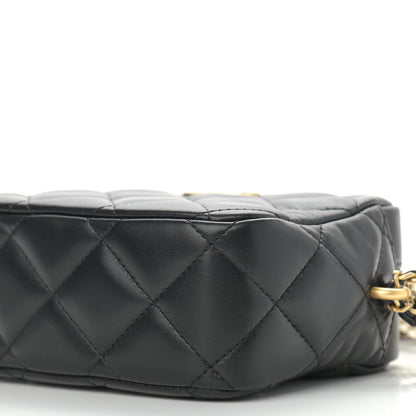 Chanel Lambskin Quilted Mini My Perfect Camera Case Black 10 of 11