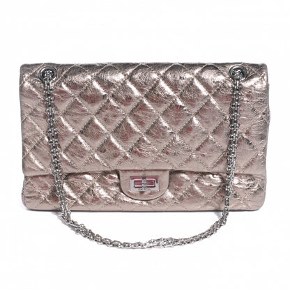 Chanel Aged Calfskin 2.55 Reissue 226 Flap Metallic Silver 1 of 7