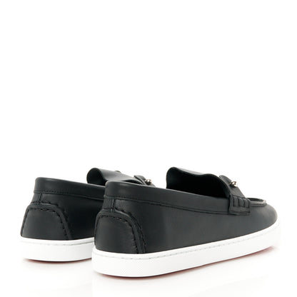 Christian Louboutin Calfskin Mens Chambeliboat Flat Loafers 42.5 Black 4 of 10