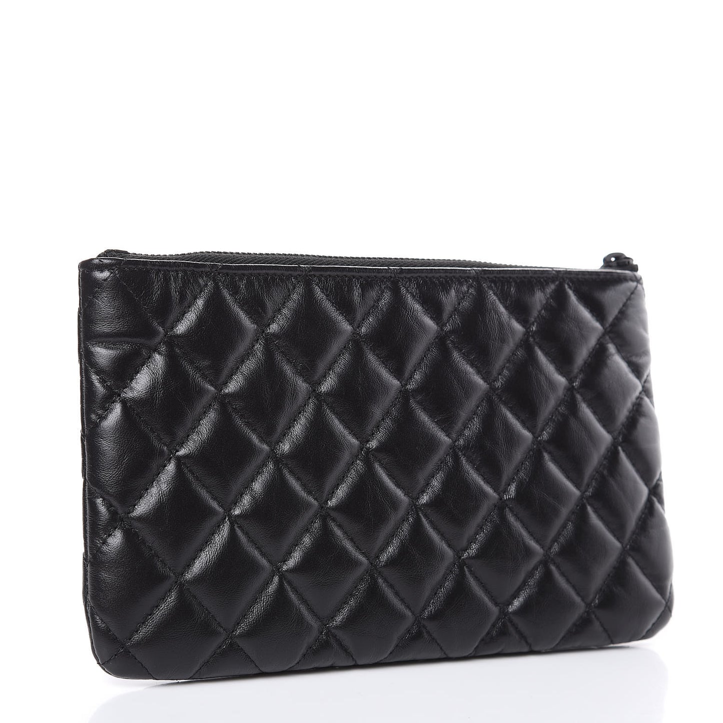 Aged Calfskin Quilted Medium Reissue Cosmetic Case So Black